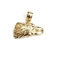 Load image into Gallery viewer, New 14k yellow Gold eagle Head Pendant charm gift fine jewelry unisex 1.7g
