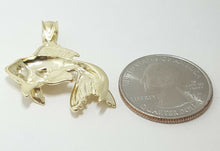 Load image into Gallery viewer, 10k yellow Gold fish Pisces zodiac Pendant charm fine gift jewelry unisex 3.9g
