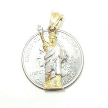 Load image into Gallery viewer, 10k two-tone gold statue of liberty pendant charm fine gift jewelry unisex 2.3g

