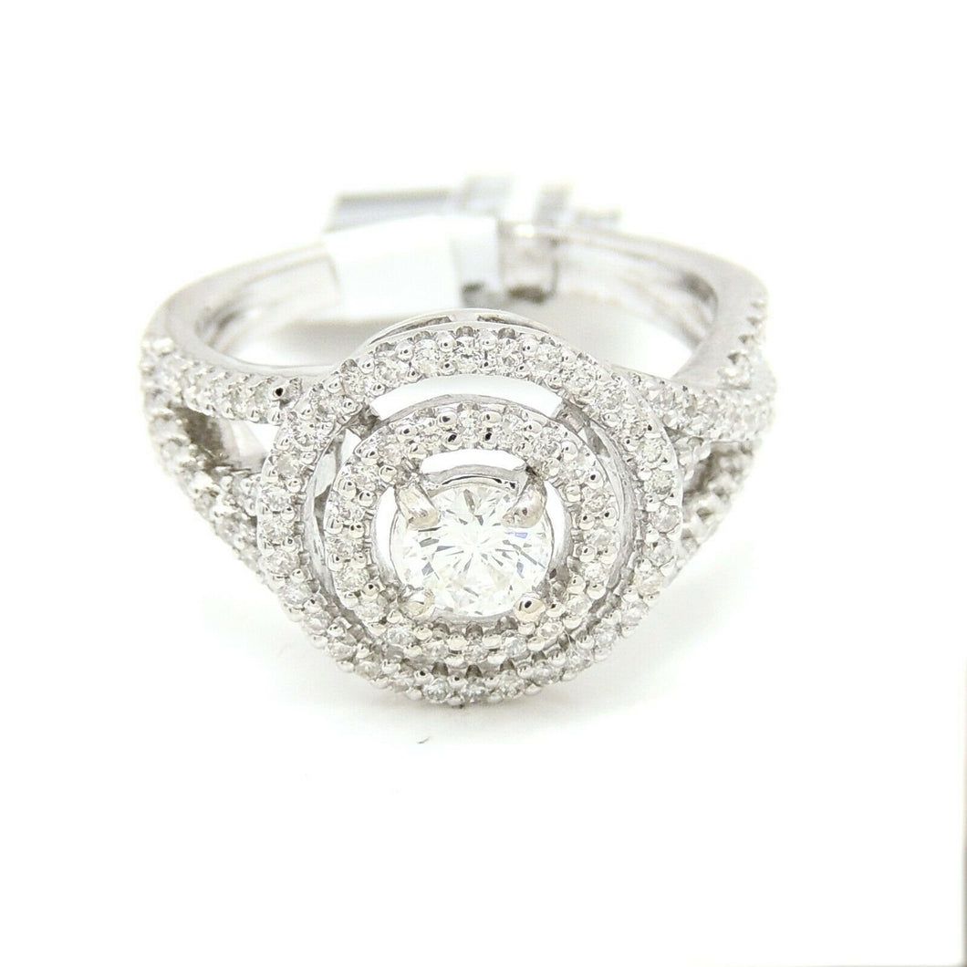 0.83Ct Natural Diamond In 14k White Gold Wedding Engagement women Ring Size 6.5