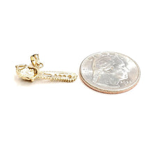 Load image into Gallery viewer, 14k Yellow Gold 3D chain saw Pendant charm construction tool fine jewelry 1.8g
