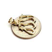 Load image into Gallery viewer, New 14K Yellow Gold Allah Islamic God Pendant Charm religious fine jewelry 2.4g
