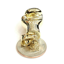 Load image into Gallery viewer, New 10k yellow Gold 3D boxing glove Pendant charm gift sport fine jewelry 11g
