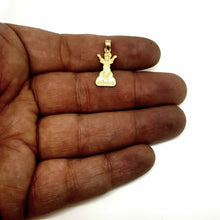 Load image into Gallery viewer, New 14k two tone gold divino nino baby Jesus religious pendant fine jewelry 0.8g
