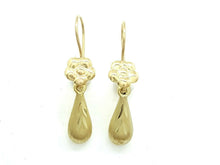 Load image into Gallery viewer, New 14k yellow Gold Hollow eye drop Earrings for female fine gift jewelry 1.2g
