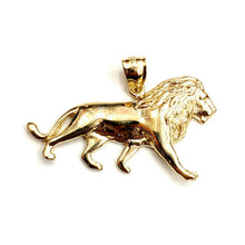Load image into Gallery viewer, 14k yellow Gold lion full body Leo zodiac Pendant charm gift fine jewelry 3.4g
