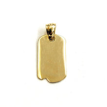 Load image into Gallery viewer, 14k yellow Gold Tiny medical ID dog tag name tag Pendant charm fine jewelry 1.4g
