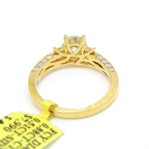 1.39Ct Natural Diamond 18k yellow Gold women Wedding Engagement Ring Size 6.75