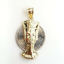 Load image into Gallery viewer, New 10k yellow Gold Egyptian Nefertiti Queen Cleopatra head Pendant jewelry 3.7g
