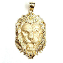 Load image into Gallery viewer, 14k yellow solid Gold lion Leo head face zodiac Pendant charm fine jewelry 15g
