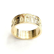 Load image into Gallery viewer, 14k yellow gold Ani Le Dodi I am my beloved&#39;s ring band Jewish jewelry 7.9g
