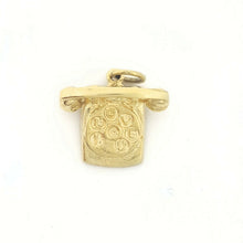 Load image into Gallery viewer, 14k yellow Gold phone i love u Pendant charm gift fine jewelry unisex 3.4g
