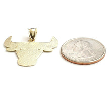 Load image into Gallery viewer, 10k yellow solid Gold Taurus bull zodiac Pendant charm fine gift jewelry 2.9g
