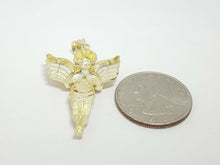 Load image into Gallery viewer, New 10k yellow Gold full body angel Pendant charm fine gift jewelry unisex 3.2g
