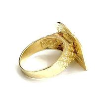 Load image into Gallery viewer, 10k yellow gold last supper religious men's Ring diamond cut jewelry Size 9.5
