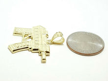 Load image into Gallery viewer, 10k yellow solid Gold automatic machine gun Pendant charm fine gift jewelry 4.9g
