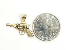 Load image into Gallery viewer, 14k yellow solid Gold handgun pistol gun Pendant charm fine gift jewelry 1.8g
