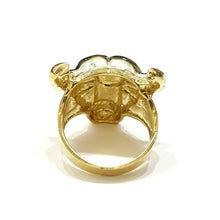 Load image into Gallery viewer, 10k yellow gold bull head zodiac Taurus men&#39;s Ring diamond cut jewelry Size 9
