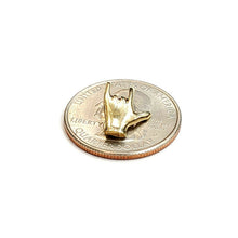 Load image into Gallery viewer, New 14K Yellow Gold 3D Hand Sign I Love You Charm pendant love fine jewelry 1g
