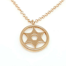 Load image into Gallery viewer, 14k Rose Gold 0.12Ct Round Diamond star of David necklace 18&quot; adjustable chain
