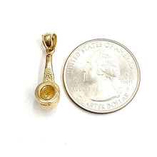 Load image into Gallery viewer, New 14k yellow Gold 3D Smoking Pipe Pendant charm tobacco fine jewelry gift 3.4g

