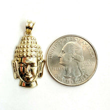 Load image into Gallery viewer, New 10k yellow gold buddha Buda Buddah pendant charm fine religious jewelry 2.2g
