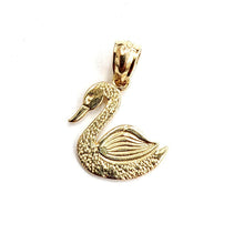 Load image into Gallery viewer, New 14k yellow Gold tiny duck bird Pendant charm gift fine jewelry 1.1g
