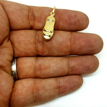 Load image into Gallery viewer, 14KT Yellow Gold Hollow 3D Classic Soccer Shoe Charm Pendant Fine Jewelry 1.5g
