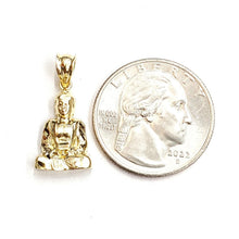 Load image into Gallery viewer, New 10k yellow gold tiny buddha Buda Buddah pendant fine religious jewelry 1.4g
