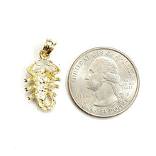 Load image into Gallery viewer, New 10k yellow gold scorpion Scorpio pendant charm zodiac sign fine jewelry 1.5g
