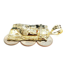 Load image into Gallery viewer, 10k yellow gold Jesus face crown head pendant charm fine religious jewelry 19.8g
