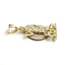 Load image into Gallery viewer, New 10k yellow gold saint Lazaro pendant charm fine religious gift jewelry 8.1g
