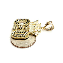 Load image into Gallery viewer, New 10k yellow Gold CEO crown word Pendant charm diamond cut fine jewelry 5.6g
