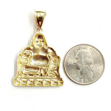 Load image into Gallery viewer, New 10k yellow gold buddha Buda Buddah pendant charm fine religious jewelry 4.2g
