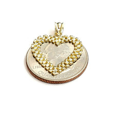 Load image into Gallery viewer, New 10k yellow gold heart pendant charm love Amor fine gift women jewelry 1.1g
