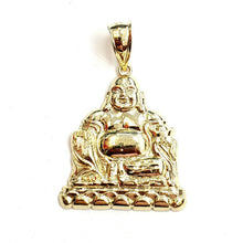 Load image into Gallery viewer, New 10k yellow gold buddha Buda Buddah pendant charm fine religious jewelry 8.9g
