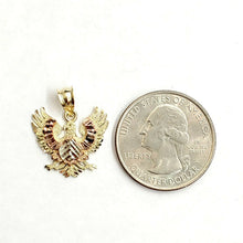 Load image into Gallery viewer, New 10k multi color Gold eagle Pendant charm diamond cut gift fine jewelry 2g
