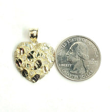 Load image into Gallery viewer, New 10k yellow gold nugget heart pendant charm fine gift  for women jewelry 2.6g
