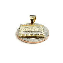 Load image into Gallery viewer, 14k two tone gold last supper pendant charm diamond cut fine gift jewelry 2.5g
