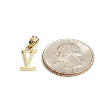 Load image into Gallery viewer, New 14KT Yellow Gold Solid Roman number 5 Pendant charm gift Fine Jewelry 0.9g
