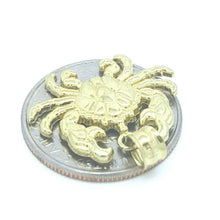 Load image into Gallery viewer, 10k yellow gold cancer crab full body pendant charm zodiac sign gift 2.3g
