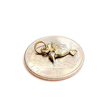 Load image into Gallery viewer, New 14k yellow Gold Tiny Solid Hummingbird Pendant charm gift fine jewelry 0.7g
