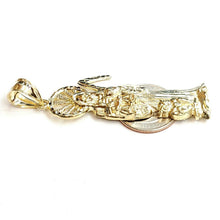 Load image into Gallery viewer, 10k yellow gold Santa Muerte holy death Pendant fine gift jewelry unisex 8.8g
