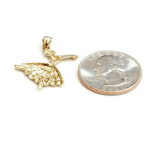 Load image into Gallery viewer, New 14k yellow Gold Solid ballerina dancer Pendant charm gift fine jewelry 2.2g
