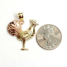 Load image into Gallery viewer, New 10k Gold rooster chicken bird Pendant charm gift fine jewelry 3.7g
