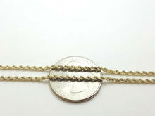 Load image into Gallery viewer, New 10K yellow gold 2mm hollow rope chain Necklace fine gift jewelry 4.3g 24&quot;
