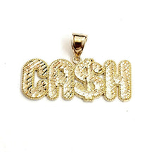 Load image into Gallery viewer, New 10k yellow Gold CASH dollar sign Pendant charm diamond cut fine jewelry 5.9g
