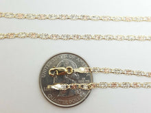Load image into Gallery viewer, New 10K tri color gold 2.5mm valentino chain Necklace fine gift jewelry 3.8g 22"
