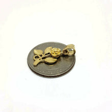 Load image into Gallery viewer, New 14k yellow solid Gold flower Pendant charm gift fine jewelry for female 1.5g
