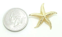 Load image into Gallery viewer, 14k yellow Gold starfish Pendant charm necklace gift for her jewelry 0.99" 3.4g
